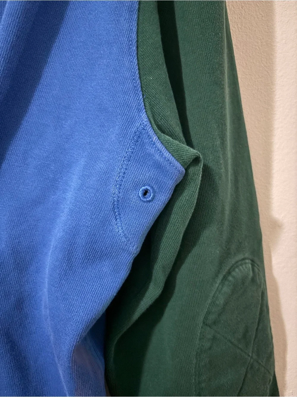 J. Crew Blue Colorblock Long-Sleeve Rugby Shirt size Large